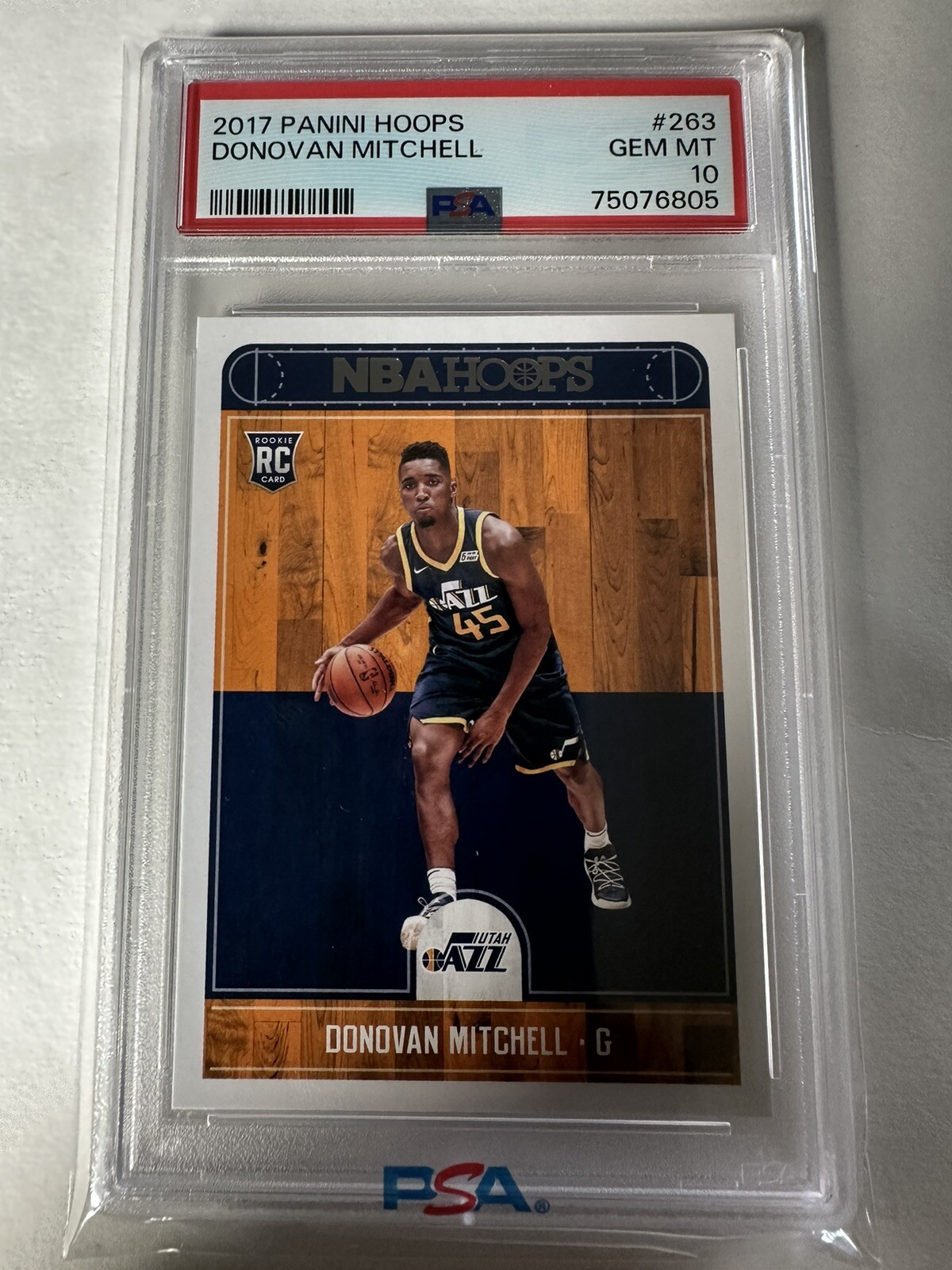2017 Panini Hoops Basketball Donovan Mitchell #263 PSA 10 RC