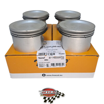 4X 85.50MM NURAL PISTONS & RINGS SET FOR BMW E3O E36 E46 M43B19 M50 M52 STROKER