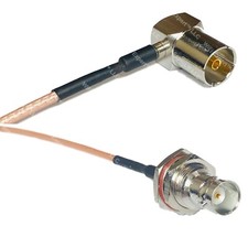 RG316 DVB Pal Female Angle to BNC FEMALE BIG BULKHEAD RF Cable Rapid-SHIP LOT