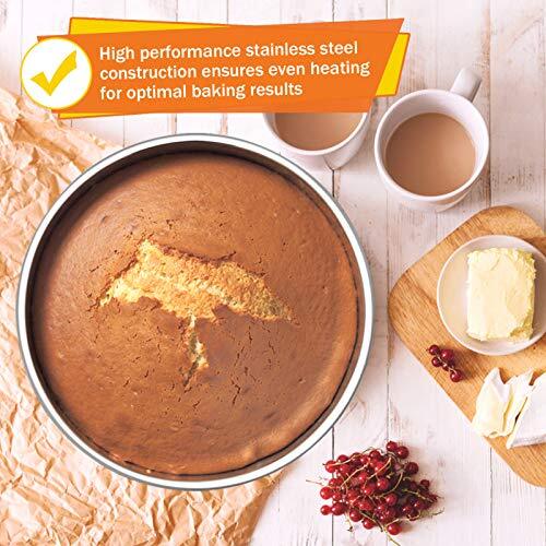 Cake Tin Set of 2, 8inch Round Cake Tins Stainless Steel for Baking - Bild 4 von 5