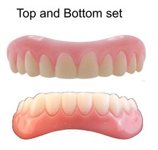SONRISA INSTANTÁNEA MEDIA + DIENTES INFERIORES Disfraz de carilla superior falsa falsa segura