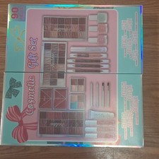 Cosmetic 90 Piece Holiday Gift Set free shipping featuring eyeshadow lip gloss