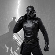 Chaleco de Cuero Spider Noir Spider-Man Noir Disfraz de Disfraz de Halloween Traje