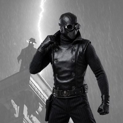Spider Noir Leather Vest Spider-Man Noir Cosplay Costume Halloween Outfit Suit