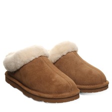 Bearpaw Brina Womens Slippers - 3348w - Cozy Suede Clog Co Hickory - 12 Medium