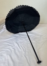Antique Carriage Parasol Folding Metal Ribs Black