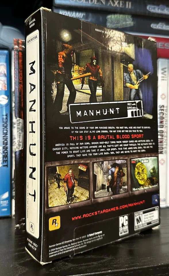 Manhunt (PC, 2004) CIB VHS Style Box Vintage Video Game Rockstar Games - Image 4 of 4