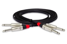 Hosa Pro HPP-005X2 Stereo Interconnect Cable Dual REAN 1/4" TS Male to Dual REAN