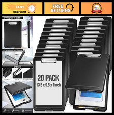 20 Pcs Heavy Duty Clipboards with Storage  Pen Holder - 9.5x13.5 Inch, Ideal fo