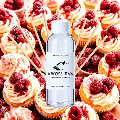 Raspberry Cream Cupcakes Reed Diffuser Oil Refill Vegan Alcohol-Free 3 Sizes