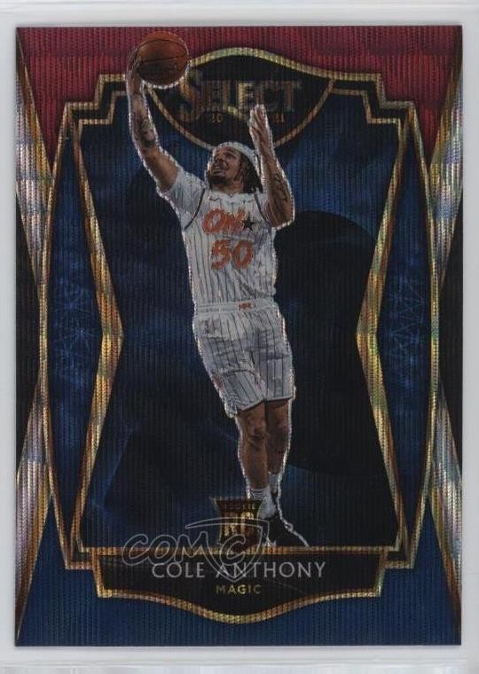 2020-21 Panini Select Premier Level Tri-Color Prizm Cole Anthony #177 d4b
