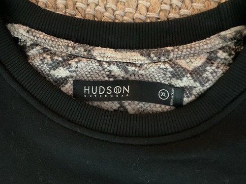 Hudson Outerwear XL Men’s Cotton Sweatshirt Detachable Faux Snakeskin Sleeves - Picture 3 of 6