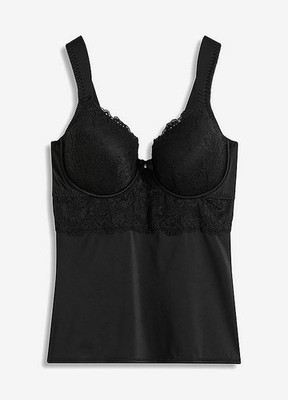 Neu Schalen BH-Hemd Gr. (100) D Schwarz Damen-Bra Oberteil Dessous