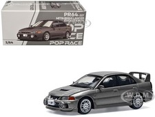 MITSUBISHI LANCER EVO IV RHD DARK GRAY 1/64 DIECAST MODEL BY POP RACE PR640327