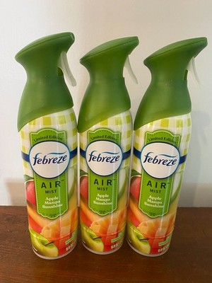 3 Pack Febreze Air Mist APPLE MANGO SUNSHINE Lmtd Ed Room Spray Freshener 8.8oz