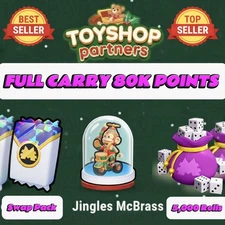 ⭐TOYSHOP PARTNERS EVENT INSTANT  FULL CARRY 80K POINTS MONOPOLY_GO MOGO ⭐