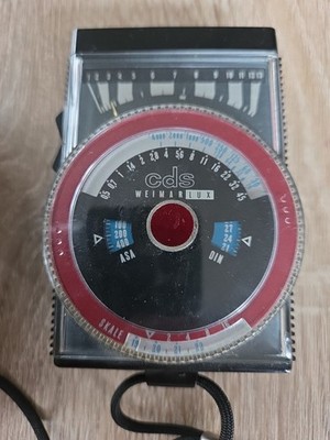 Weimarlux CDS Belichtungsmesser mit Etui   Vintage DDR Fotomessgerät