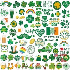 Day Temporary Tattoos, 23 Sheets St Patricks Day Glitter St Patricks