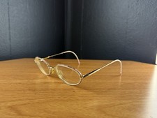 Safilo Elasta Italian Eyeglass Frames Gold Purple Rims Oval