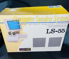 RARE 1980 NEW RETAIL LASER STATION LS-55 COMPUTER SPEAKERS - 3 IN X 2 IN RM2-WIN
