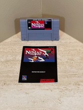 3 Ninjas Kick Back SNES 1994 Rare Cart & Manual Authentic Tested No Box