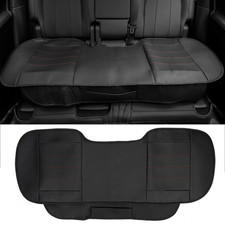 Pu Leather Seat Cover Rear Back Car Waterproof Bench Pad Cushion Protector Black