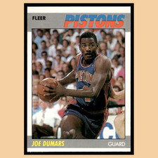 Joe Dumars #31 1987 Fleer Detroit Pistons Basketball Card NBA NM