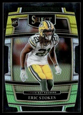 2021 Panini Select Yellow & Green Eric Stokes Rookie Green Bay Packers #88