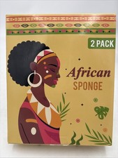 Lot of 2 -4Pcs African Net Sponge Authentic with Knots -Exfoliating Body  Scrub