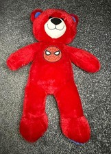 Build-A-Bear Workshop Marvel Spiderman Red Plush Teddy Bear 18"