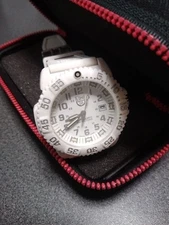 LUMINOX 3050 3950 Diver Timepiece White Dial Rubber Band Genuine Watch