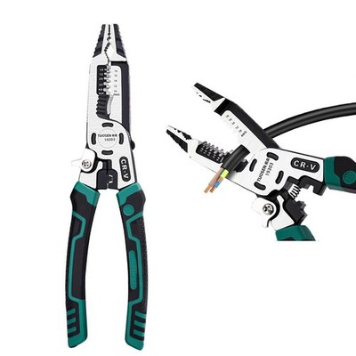 10-in-1 Wire Stripper Tool,Wire Strippers,Cable Cutters,CR-V Multifunctional ...