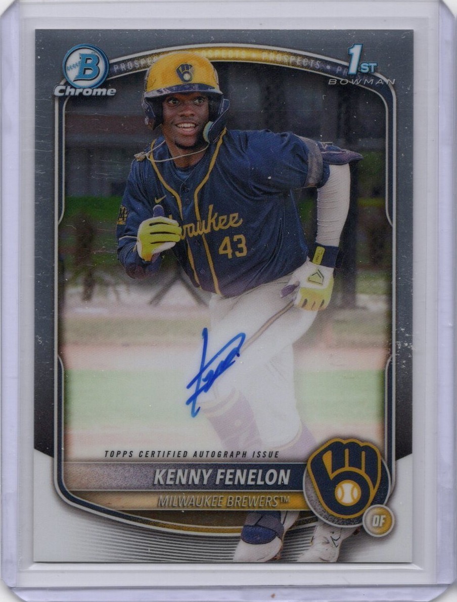 2025 Bowman Chrome 1st Bowman Kenny Fenelon Auto #CPA-KF Brewers