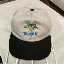 Vintage TEMIK Advertising Hat SnapBack Cotton Two Tone Baseball Cap Made In USA