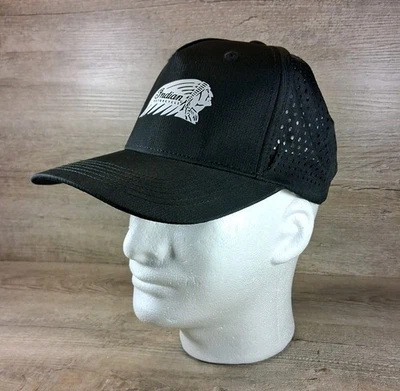 Indian Motorcycle Trucker Hat Black Poly Mesh Adjustable Cap 23O - Image 1 of 4