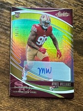 2025 Absolute Signatures Spectrum Gold #161 Mykel Williams 10/10 Auto RC X15502