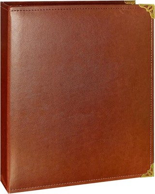 Oversized 1 Inch D-Ring 3 Ring Binder Faux Leather Coffee Faux leather inside