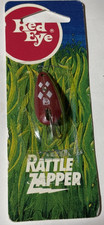 Vintage     Red Eye      Rattle Zapper spoons  w/weed guard      Maroon Diamonds