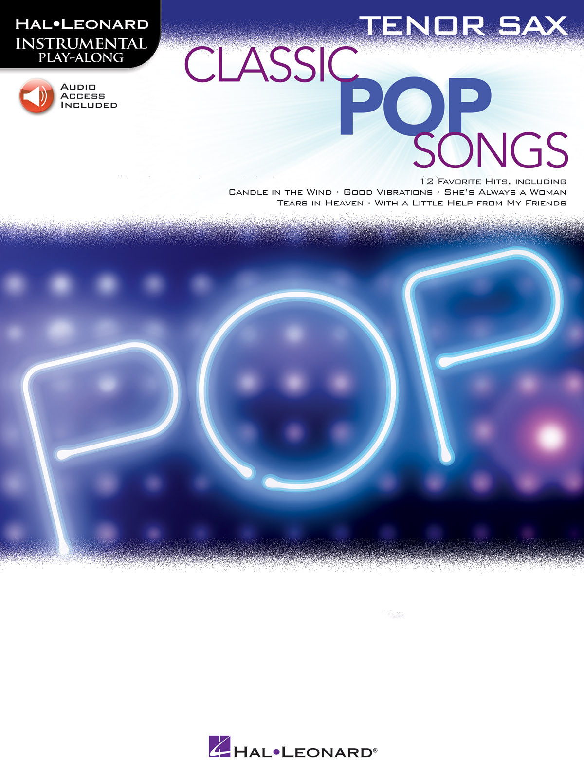 Classic Pop Songs 12 for Tenor Sax Solo Sheet Music Play-Along Book Online Audio