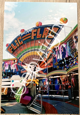 XXL Foto Karussell FLIC FLAC Pötzsch Huss 1999 - Kirmes Schausteller Modellbau