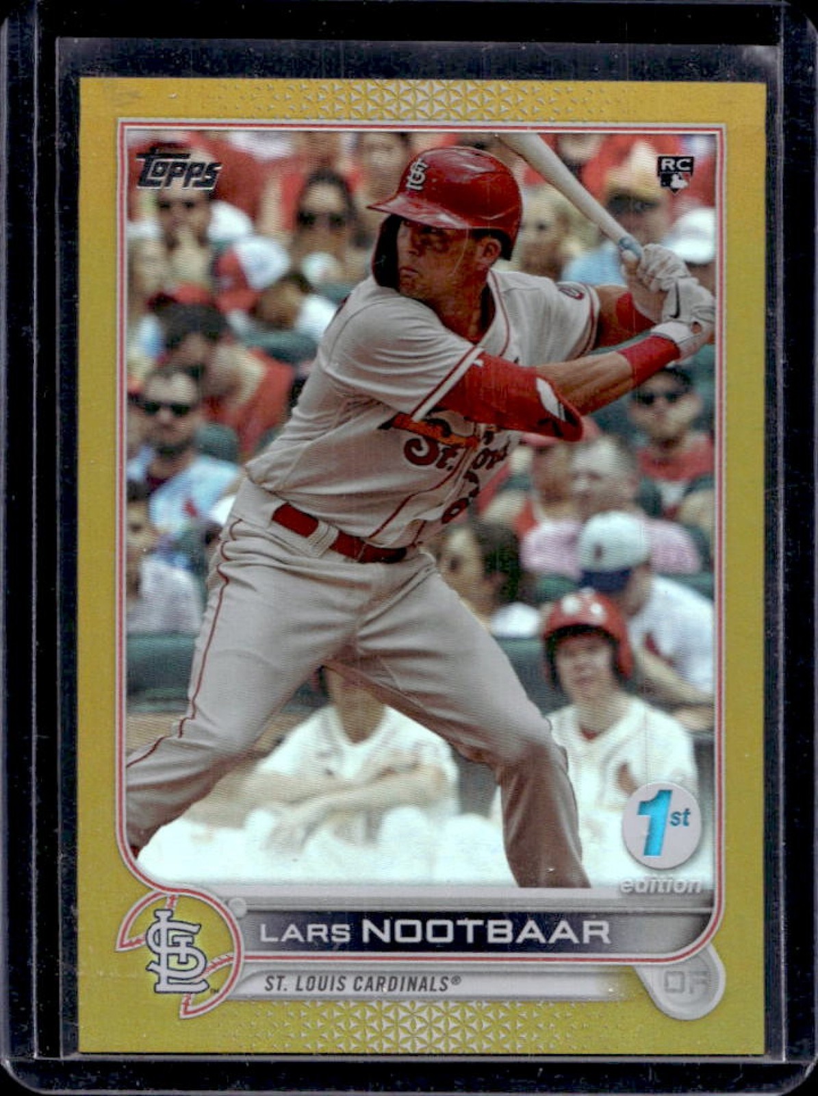 2022 Topps 1st Edition Lars Nootbaar RC Gold Foil Rookie #58 Cardinals