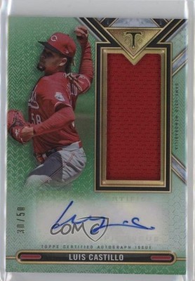 2021 Triple Threads Single Jumbo Relics Emerald 30/50 Luis Castillo Auto q3o