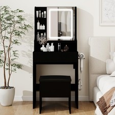 Makeup Vanity Desk with Mirror and Lights 24" Dressing Table