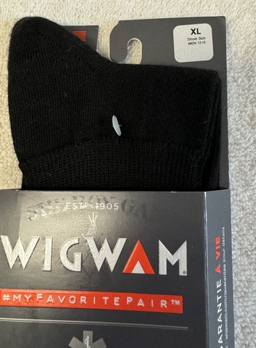 Wigwam Walker mens dress Socks XL Black USA Poly/Nylon Blister Free Diabetic New - Picture 2 of 5