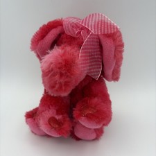 Russ Berrie Emeline the Pink Elephant 8 Plush Floppy Lovey Sitting Stuffed