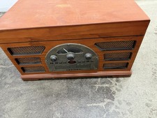 Crosley CR66 Wood-Finished Retro Record Player With CD Player FM Radio Cassette