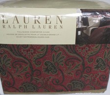 Ralph Lauren Bleecker Street Jacquard Floral Comforter Duvet Cover - Full/Queen
