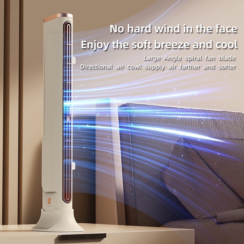 Bladeless Tower Fan Quiet Pedestal Fan Wall Fan 3 Speeds