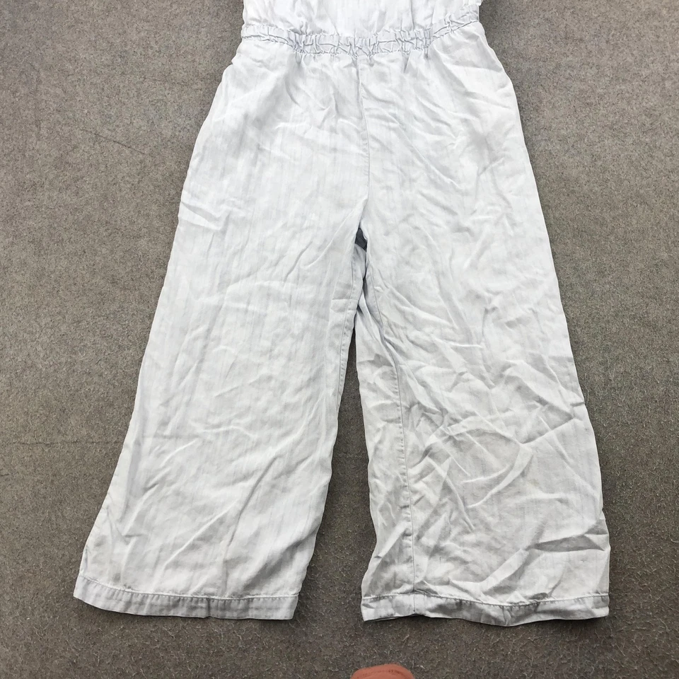 Bella Dahl Jumpsuit Womens Large Blue Spaghetti Strap Elastic Waist Wide Leg - Image 2 of 4