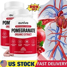 2PACK Auniva Pomegranate Extract Capsules, Natural Pomegranate Supplement US